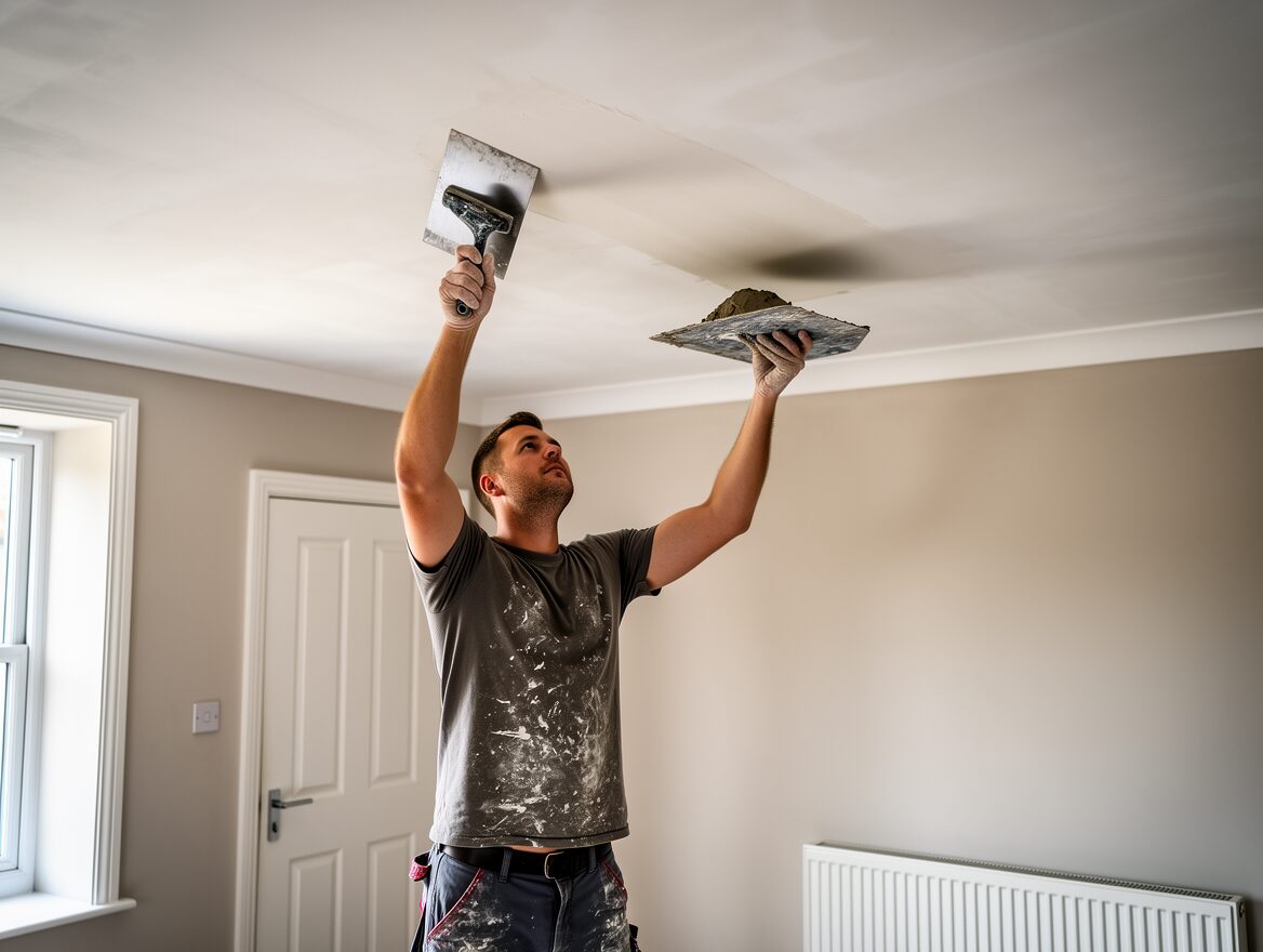 W & W Plastering at work